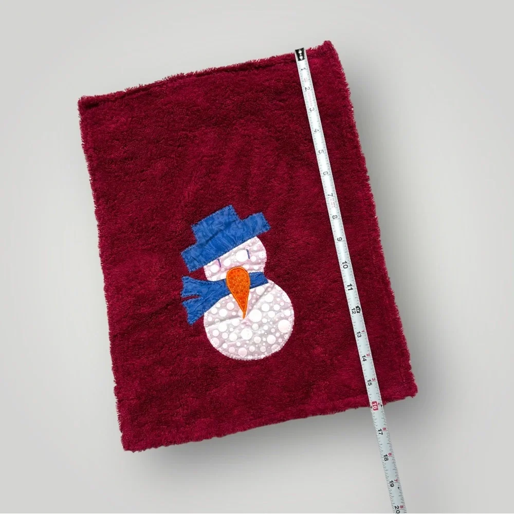 Lot/2 𝑯𝒂𝒏𝒅𝒎𝒂𝒅𝒆 Christmas Snowman Hand Towels 🎁